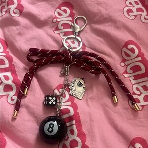 Stylish Red Charm Keychain